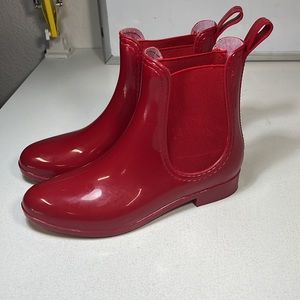 EASY USA  Red Rain Boots Size 6
